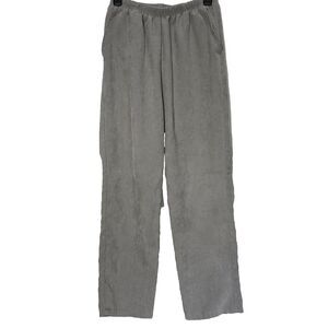 Vintage AMERICAN SWEETHEART Pants Corduroy Elastic Waist Pull On Womens 10 Gray